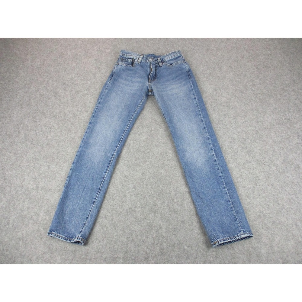 Levis 511 Jeans Mens 28x30 Blue Premium Big E Straight Button Fly Light Denim